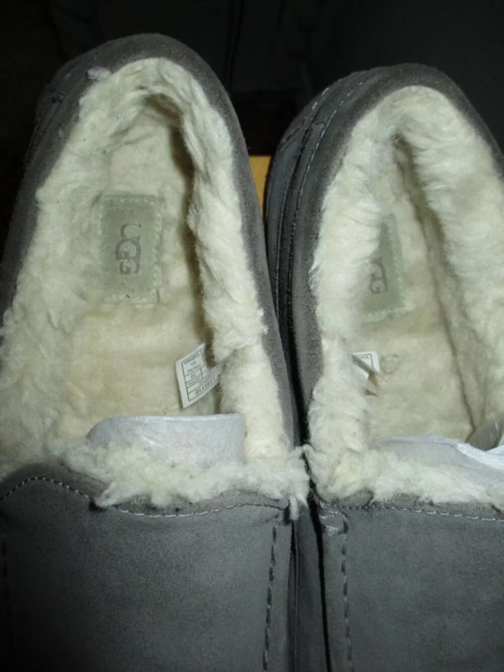 UGG Gray Suede Moccasin/Slippers Sz 12